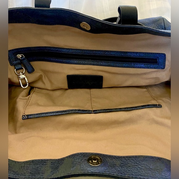Cole Haan Blue Leather Tote - Picture 9 of 10